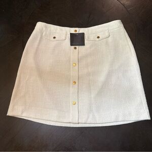 Elegant White Skirt with Gold Accents Marc Jacob’s